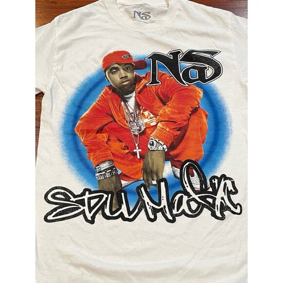 NAS STILLMATIC WHITE TEE SZ  XS - Picture 1 of 5